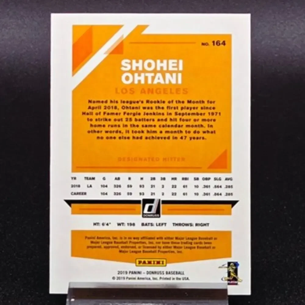 Shohei Ohtani 2019 Donruss Alternate Image SSP 